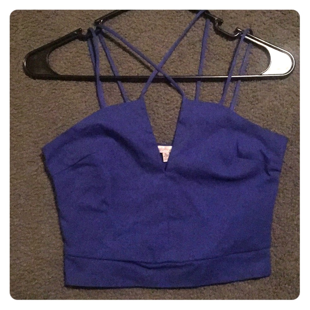 Blue crop top